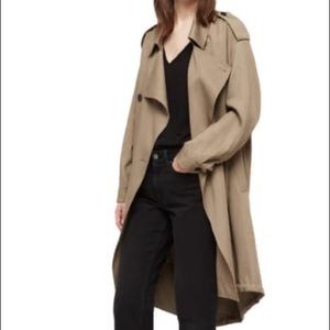 All Saints Trench Coat Sz L